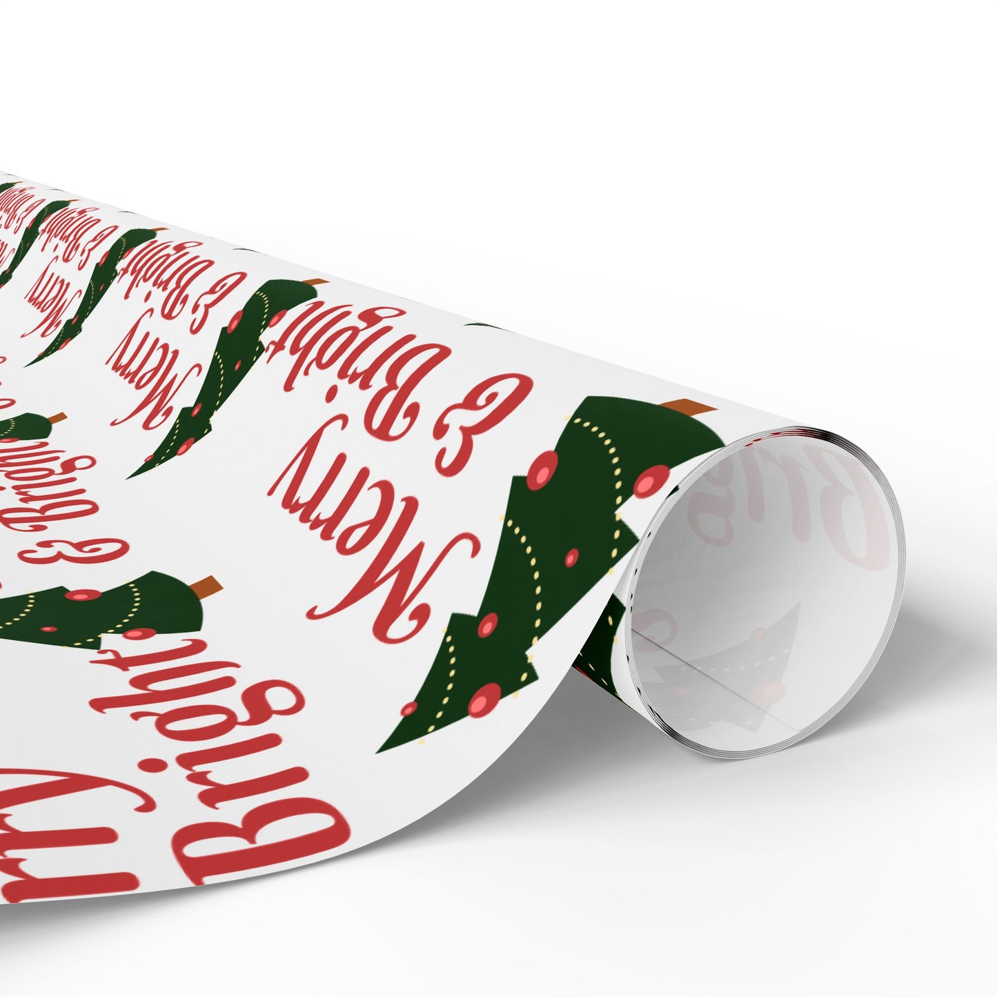 Merry & Bright Holiday Wrapping Paper – Eco-Friendly Christmas Gift Wrap for Every Celebration