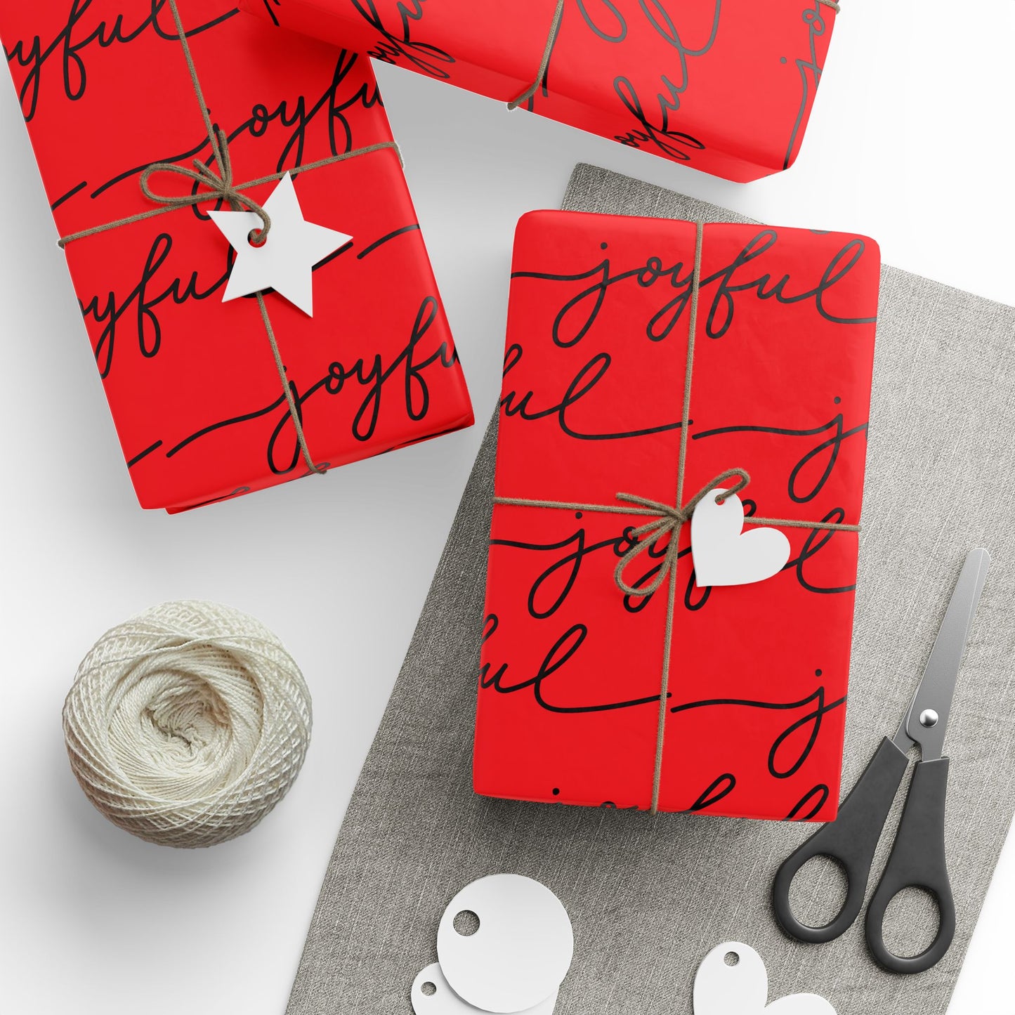 Holiday masterpiece with our exquisitely designed red wrapping paper