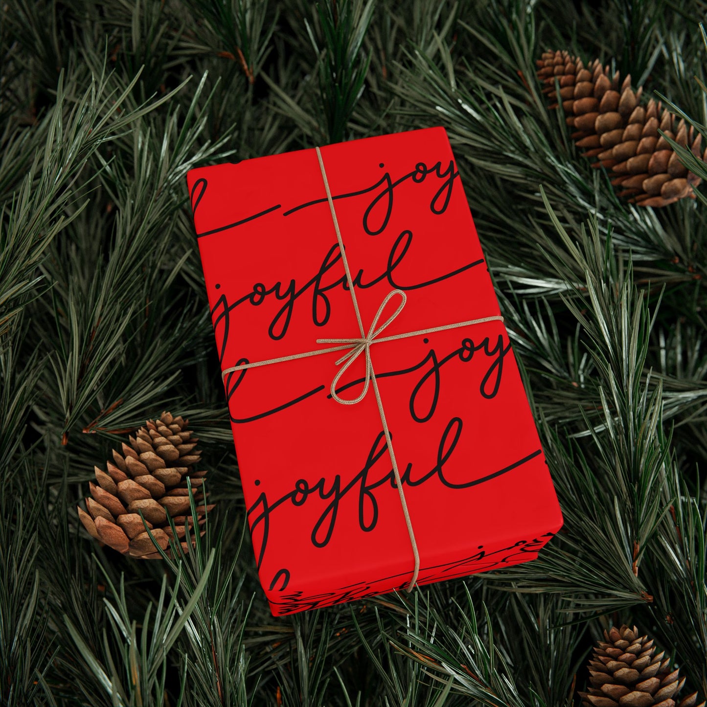 Holiday masterpiece with our exquisitely designed red wrapping paper